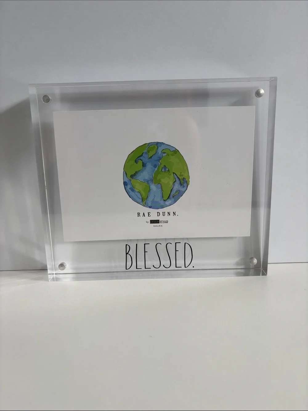 Rae Dunn Clear Acrylic Frame with  'Blessed' magnetic